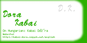 dora kabai business card